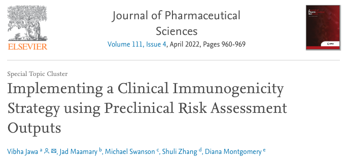 Implementing a Clinical Immunogenicity Strategy using Preclinical Risk ...